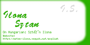 ilona sztan business card